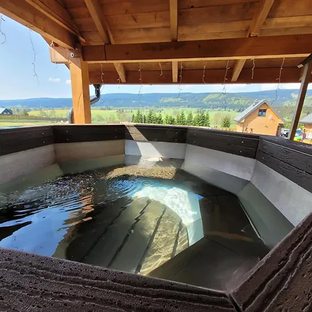 Osada Orlica Klimatyczne Z Widokiem Na Gory I Termalnym Sauna Jacuzzi 4 Km Od Zieleniec Arena Domek alpejski