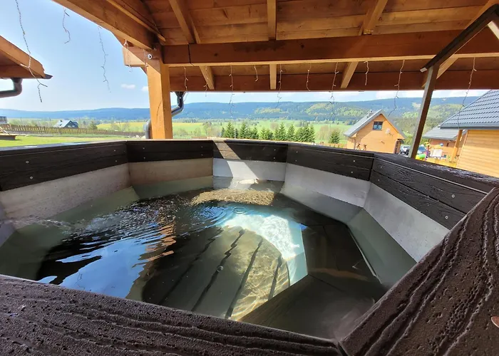 Osada Orlica Klimatyczne Z Widokiem Na Gory I Termalnym Sauna Jacuzzi 4 Km Od Zieleniec Arena Chalet